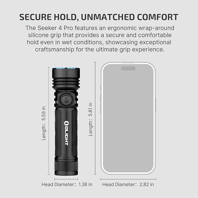 OLIGHT Seeker 4 Pro Rechargeable Flashlights, 4600 Lumens High Powerful Bright Light with USB C