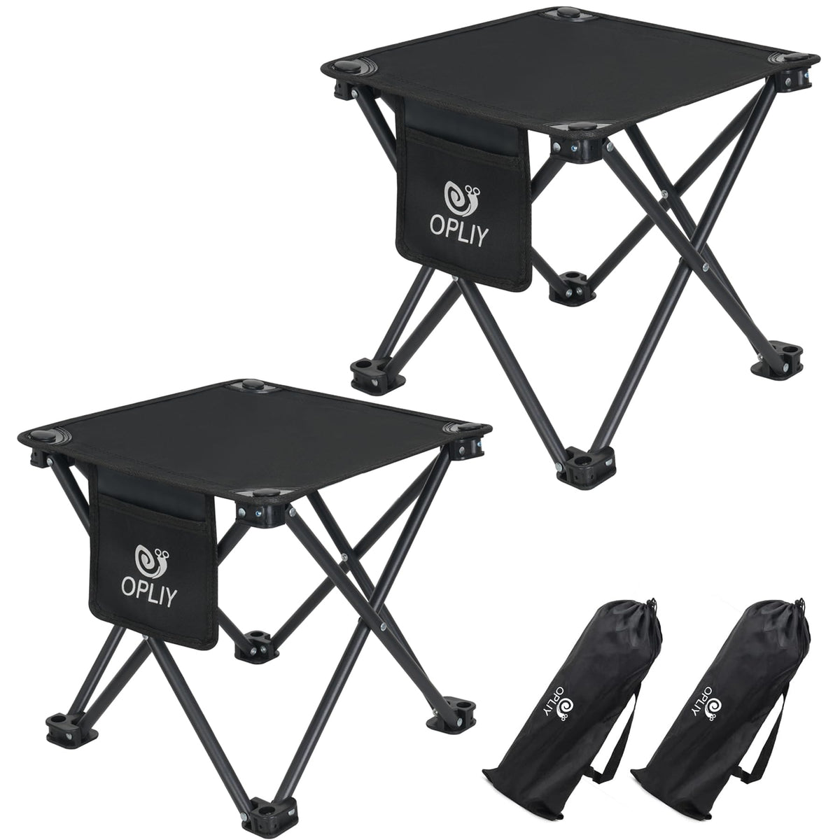 Opliy Camping Stool 2 Pack,13 Inch Portable Folding Stool for Outdoor Gardening and Beach Hiking