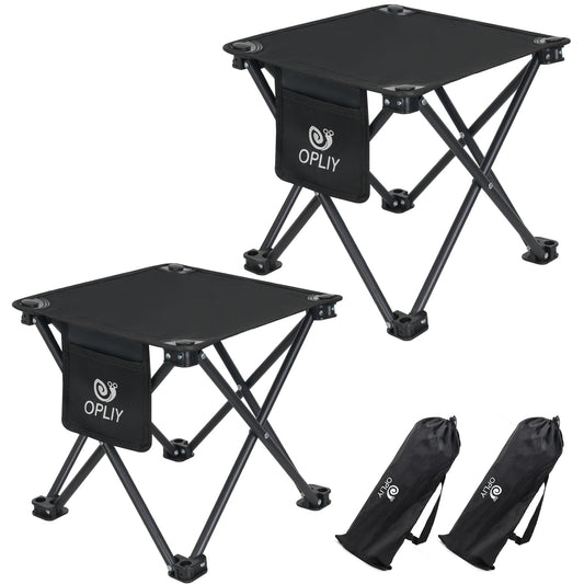 Opliy Camping Stool 2 Pack,13 Inch Portable Folding Stool for Outdoor Gardening and Beach Hiking