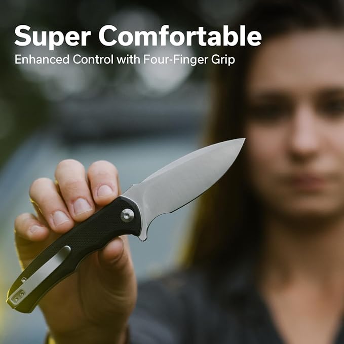 CIVIVI Mini Praxis Folding Pocket Knife, 2.98" D2 Steel Blade G10 Handle Small EDC Knife with