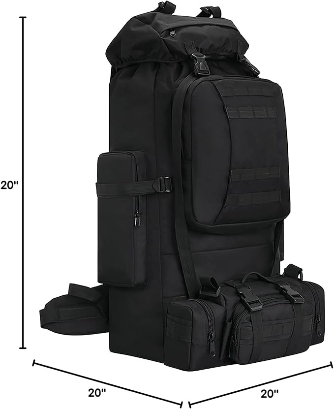 100L Camping Hiking Backpack,Molle military Tactical rucksack backpack,Waterproof Lightweight