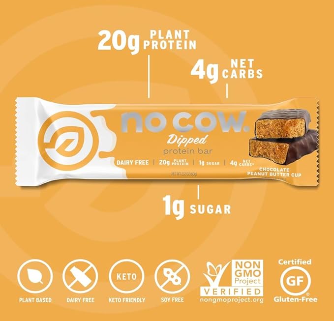 No Cow Protein Bars, Brand Sampler Pack - Healthy Snacks, 20g Vegan Protein, High Fiber, Low Sugar