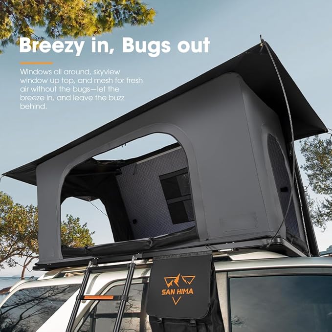SanHima Rooftop Tent Hard Shell - Hotham Side Overland Aluminium Roof Top Tent Side-Open Design