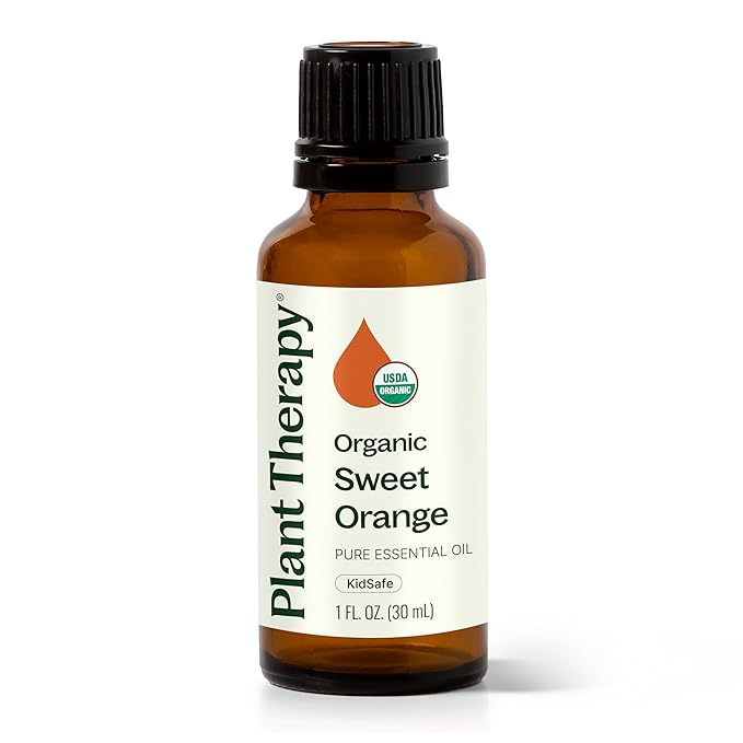 Plant Therapy Sweet Orange Organic Essential Oil 100% Pure, USDA Certified Organic, Undiluted
