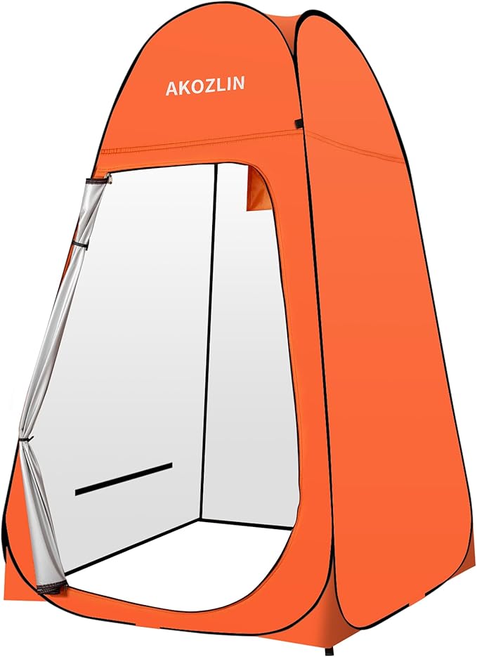AKOZLIN Portable Pop Up Shower Tent Instant Privacy Dressing Changing Tent Outdoor Shower Room Camp