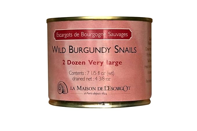 Premium Escargot Wild Burgundy Snails ??Rated Number One ??Best For Escargot Recipes, Various Sizes