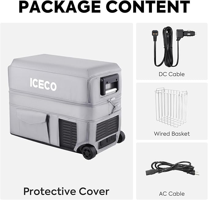 ICECO JP50 Pro Portable Refrigerator,12Volt Car Fridge Freezer, Compact Refrigerator with Secop