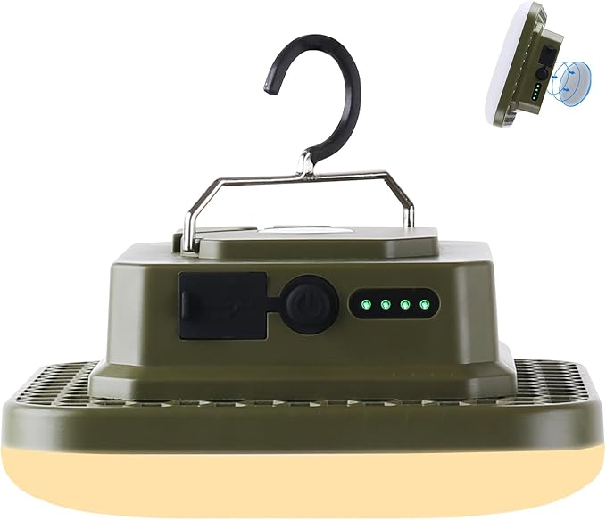 10800mAh Rechargeable Hanging Tent Light with Magnet, 30W 4000LM LED 4 Color Lighting Modes Camping