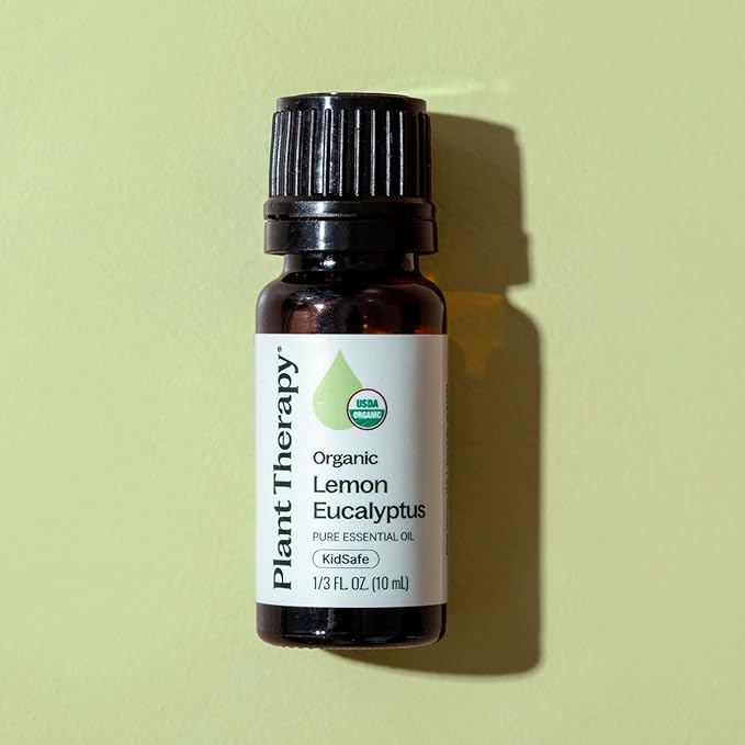 Plant Therapy Organic Lemon Eucalyptus Essential Oil 100% Pure, USDA Certified Organic, Undiluted