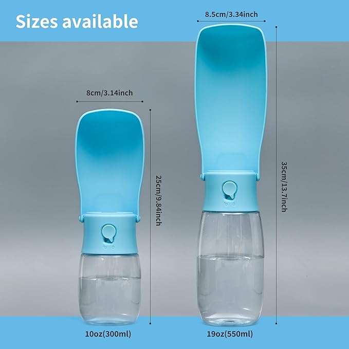 Dog Water Bottle, Leak Proof Portable Puppy Water Dispenser, Travel Puppy Water Bowl, Foldable