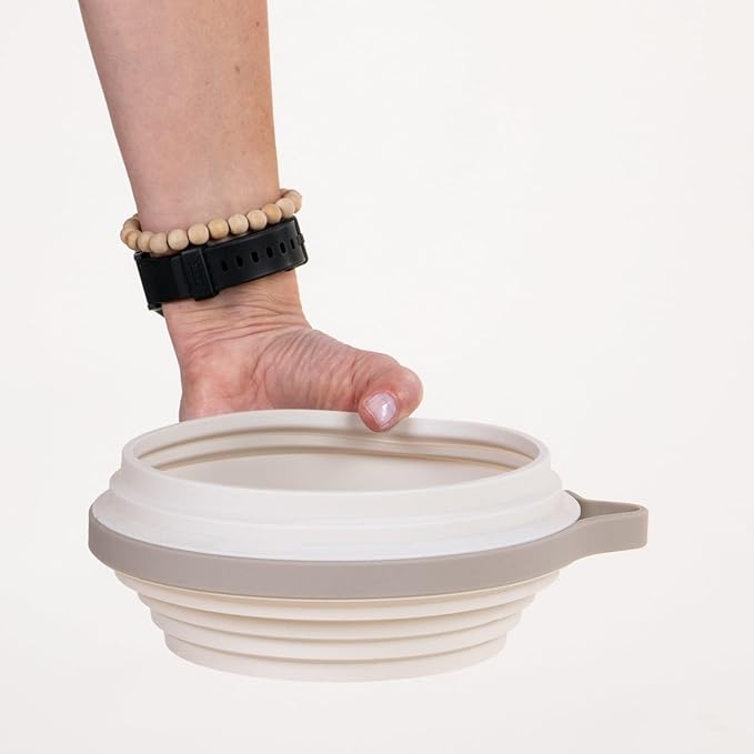 Nomad Large Collapsible Dog Bowl - 4 Cup Food-Safe Silicone Travel Bowl for Dogs, Portable &