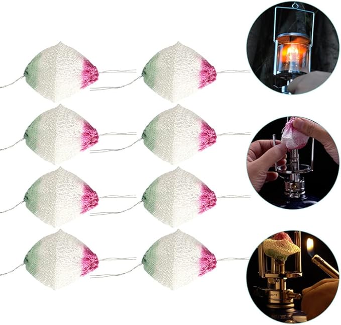 Sewroro Outdoor Lantern 12pcs Propane Lantern Mantles Gas Lamp Mantles Camping Hiking Kerosene Lamp