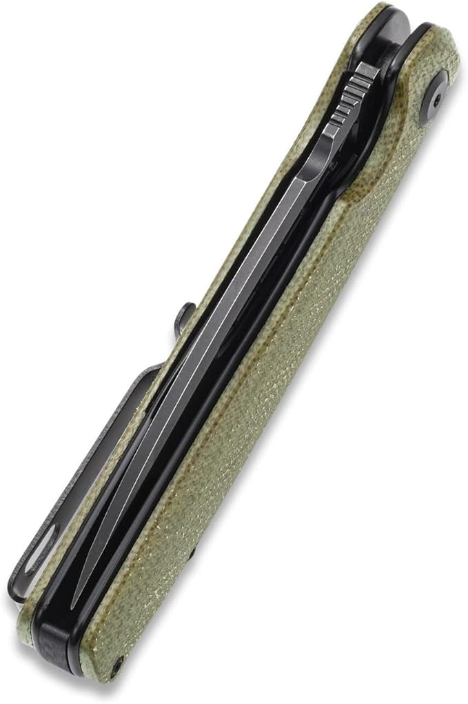 Sitivien ST131 Folding Knife,D2 Blade Micarta Handle EDC Tool Knife with Liner Lock for Outdoor