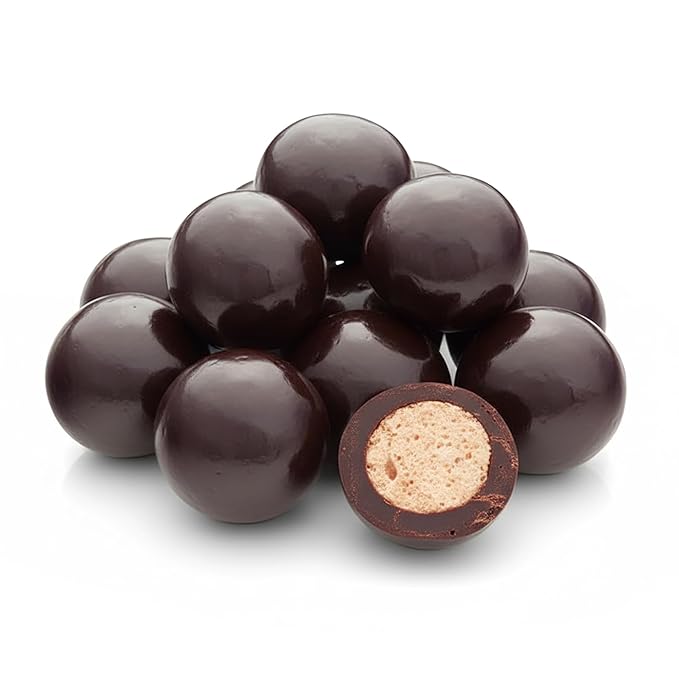 NY Spice Shop Dark Chocolate Espresso Chocolate Malt Balls Party Decorations - 8 Ounce Malted Milk