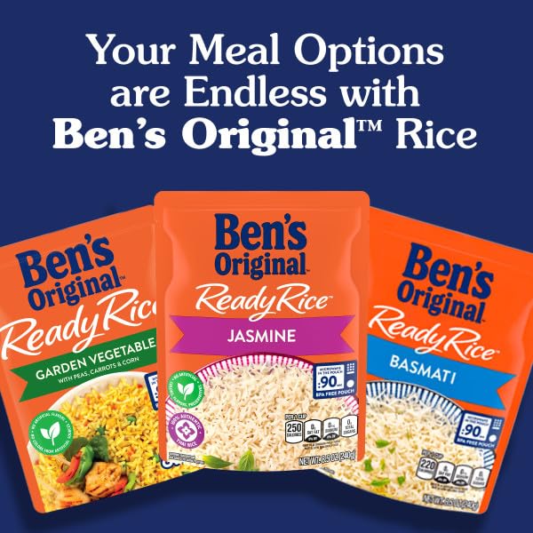 BEN'S ORIGINAL READY RICE??Lemon and Herb Flavored Rice, Easy Dinner Side, 8.5 oz Pouch (Pack of 12)