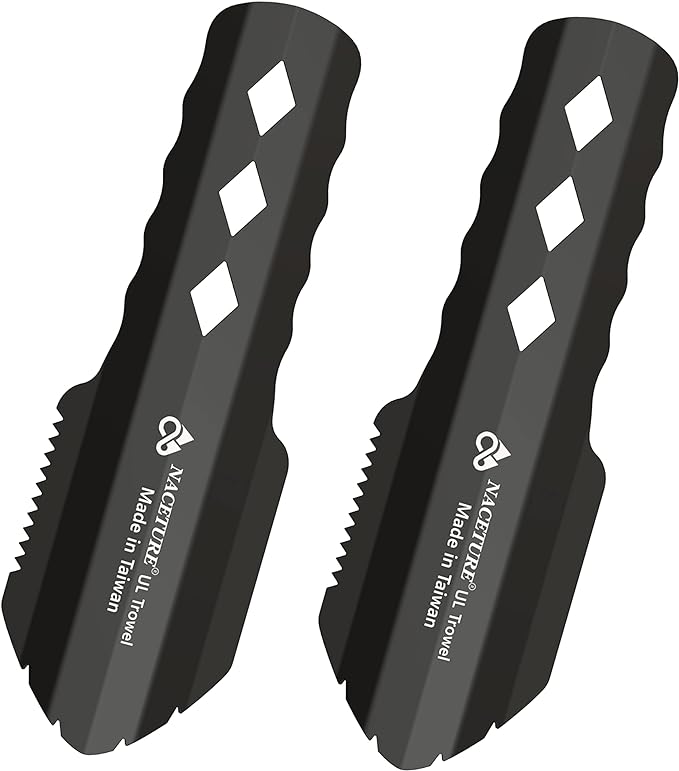 NACETURE Ultralight Backpacking Trowel Aluminum Shovel Small Potty Multitool with Longer Handle