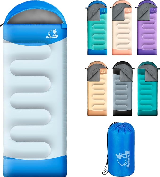 Sleeping Bags for Adults Kids - 3 Season Cold&Warm Weather Waterproof Camping Sleeping Bags