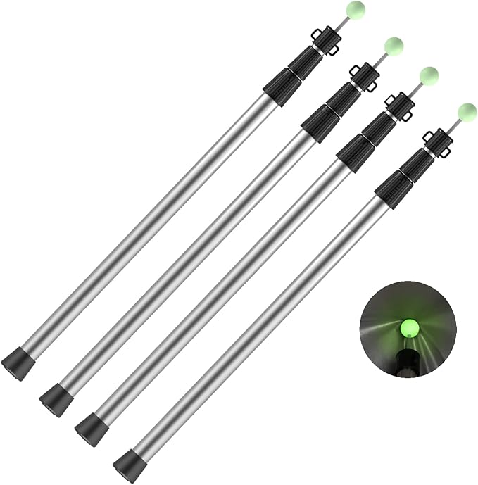 SANLIKE Tarp Poles Telescoping Tent Poles, 96" Aluminum Canopy Poles Extendable Pole for Awning