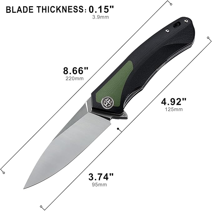 Petrified fish PF838 3.74" D2 steel folding knife outdoor tactical pocket knives G10 handle camping