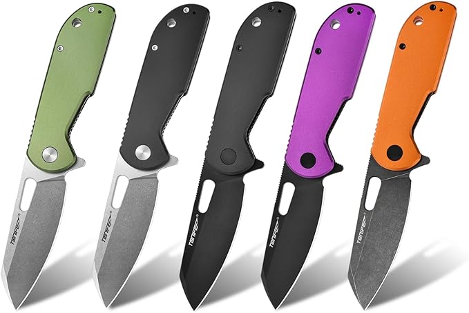 TONIFE Galaxy Mini Folding Knife with D2 Steel Blade and Aluminum Handle, EDC Pocket Tool for