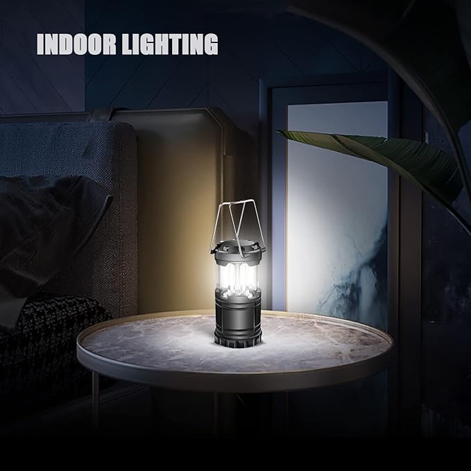 EXTRASTAR 4 Pcs LED Camping Lantern, Battery Powered Compact LED Lanterns, Suitable Survival Kits