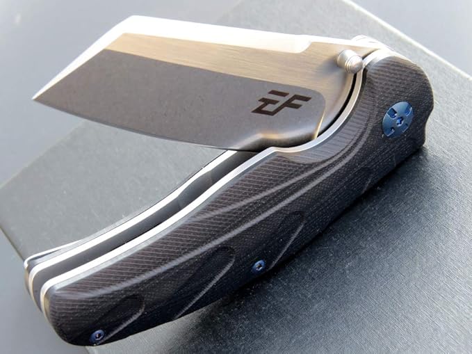 Eafengrow EF932 Pocket Knife G10 Handle D2 Steel Blade Knife with Ball Bearing Safe Open Flipper