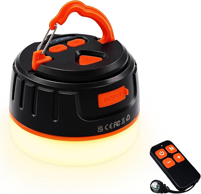 Rechargeable LED Camping Lantern 1000LM, 300H Runtime, 6400mAh, IPX5 Waterproof Tent Light for