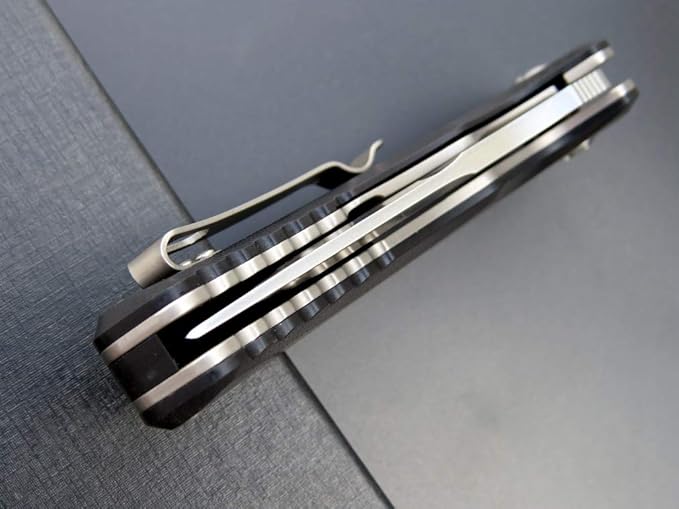Eafengrow EF908 Pocket Knife Sanding Finished D2 Steel Blade G10 Handle Pocket Clip and Liner Lock