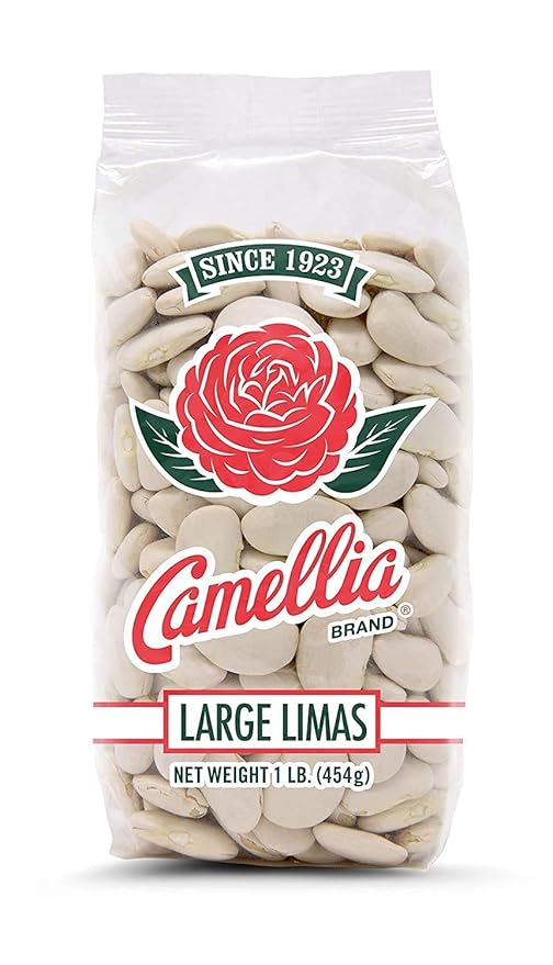 Camellia Brand Dried Large Lima Beans ??Premium White Butter Beans for Southern Cooking, Soups