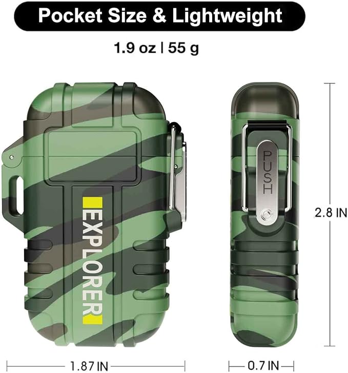 Torch Lighter, 2 Pack Butane Lighter, Windproof Outdoor Gas Lighter Adjustable Jet Flame Lighters