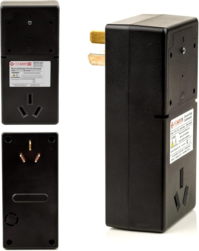 Electric Auto Stove Shut-Off Safety Device (3 or 4 Prong), Oven Monitoring Solution for Senior