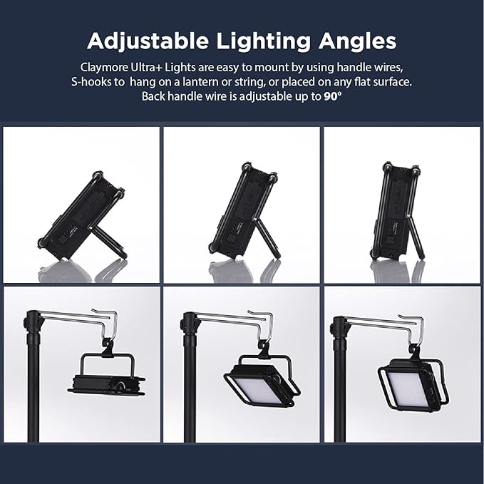 CLAYMORE Ultra 3.0 (Medium) - USB-C Rechargeable Outdoor Portable Area Light, 3 Color Modes, 40 to