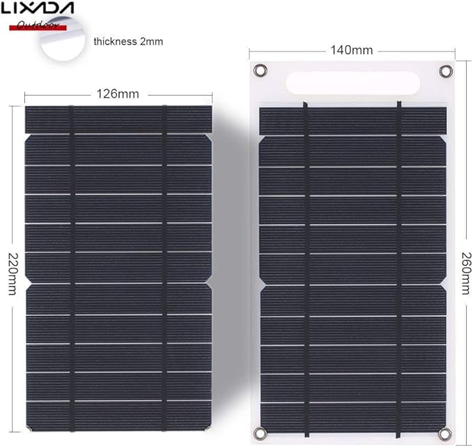 Solar Panel Charger USB Port Portable High Power Paper Shaped Monocrystalline Silicon for Cell