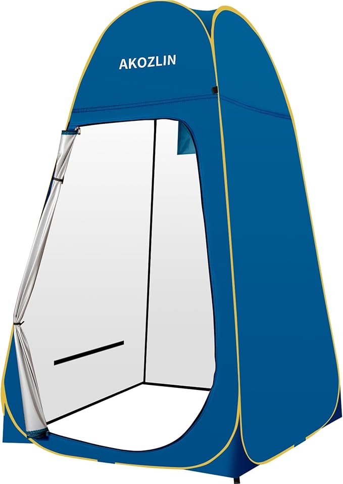 AKOZLIN Portable Pop Up Shower Tent Instant Privacy Dressing Changing Tent Outdoor Shower Room Camp