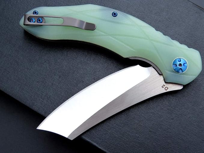 Eafengrow EF919 Folding Knife with Pocket Clip D2 Steel Blade G10 Handle EDC Tool Outdoor Knives