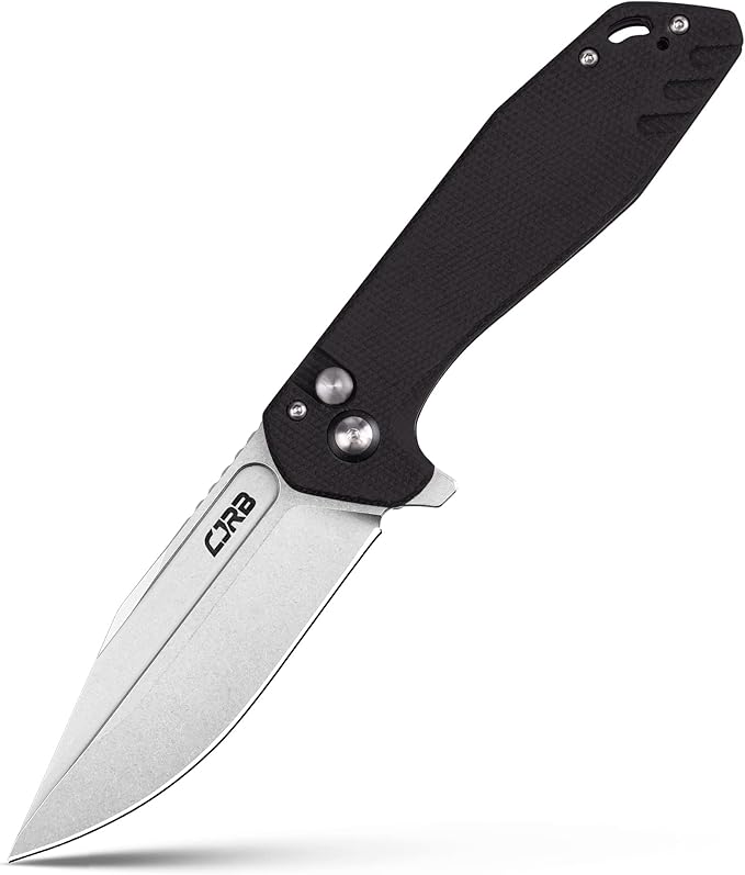 CJRB CUTLERY Folding Knife Riff (J1928) Button Lock Pocket Knife for Men AR-RPM9 Steel Blade and