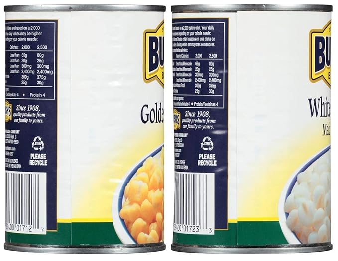 Bush's Best Baked Beans Variety Pack, 3 Golden Hominy Beans, 3 White Hominy Beans, 1 CT