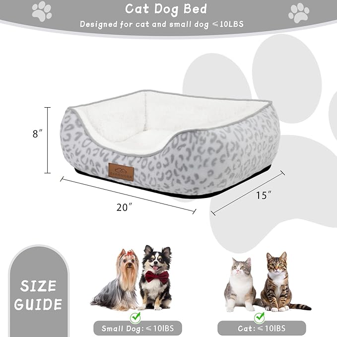 Rectangle Cat Dog Bed for Large Medium Small Pets Indoor Outdoor Machine Washable Sleeping Sofa