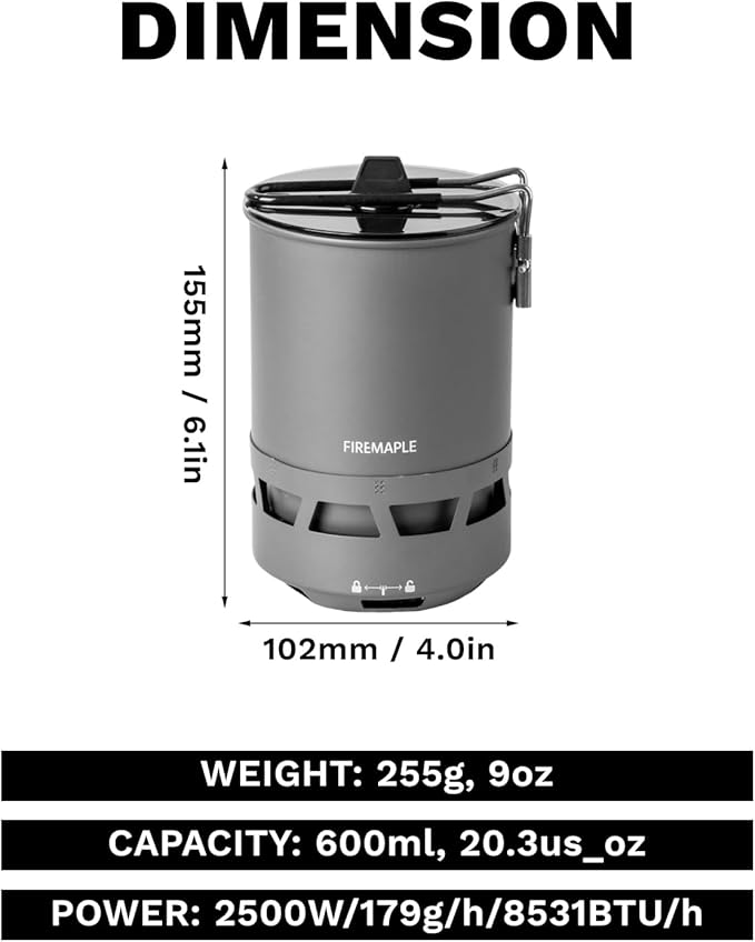 Fire-Maple Petrel Quickboil Pro Ultralight Cooking System ??Compact & Fast-Boiling Backpacking