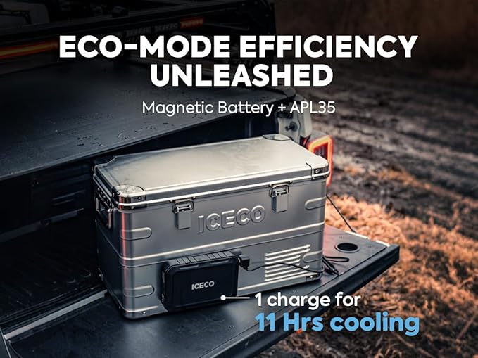 ICECO APL35 Portable Refrigerator Freezer, Dual Zone Car Fridge Equipped SECOP Nano Compressor