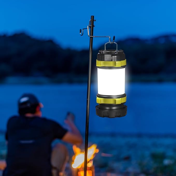 2 Pack Camping Lantern, Outdoor Led Camping Lantern, Rechargeable Flashlights with 1000LM, 6 Modes