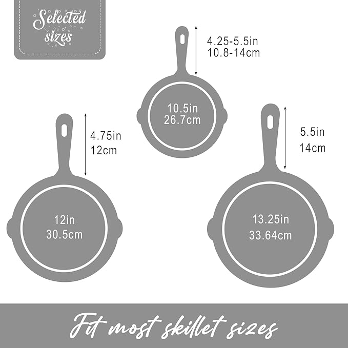 Joyhalo Cast Iron Skillet Handle Cover, 6 Pack Heat Resistant Pot Covers, Silicone Sleeve for Pans