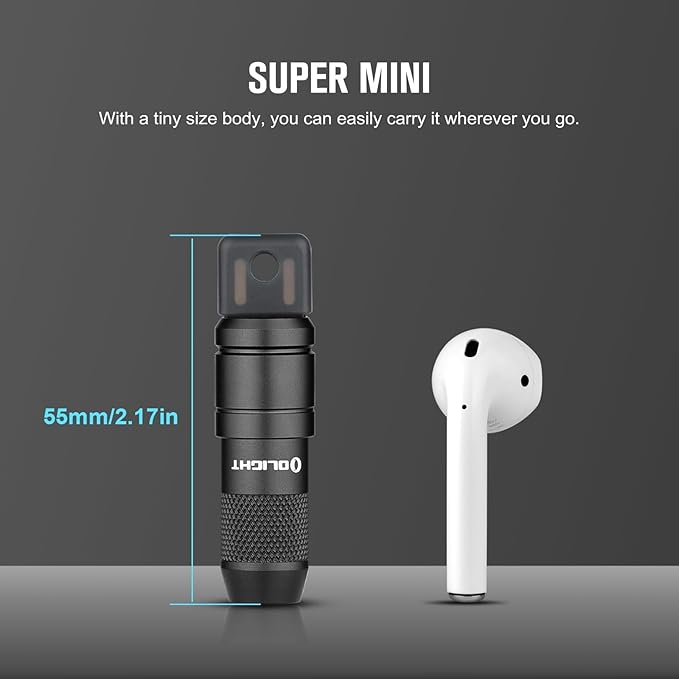 OLIGHT IMINI 2 EDC Rechargeable Keychain Flashlight 2 Pack, 50 Lumens Compact and Portable Mini LED