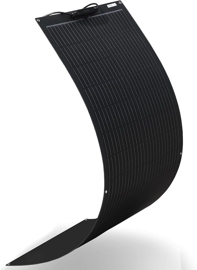 Flexible Solar Panel 100W 12V Monocrystalline Solar Module Fiberglass Lightweight Bendable Charge