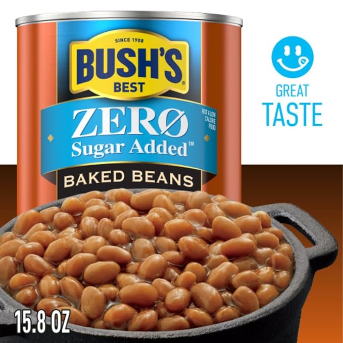 Bush?™s Best Baked Beans Variety Pack, Zero Sugar & Original, 16 oz Cans (Pack of 6)