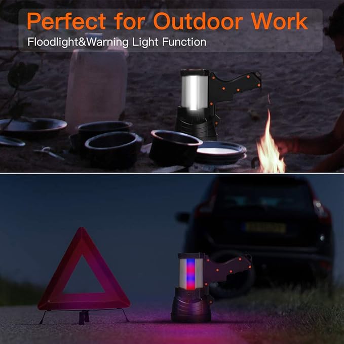 BUYSIGHT Rechargeable Spotlight,1000,000-Lumen Spot Lights Hand held Large Flashlight Handheld