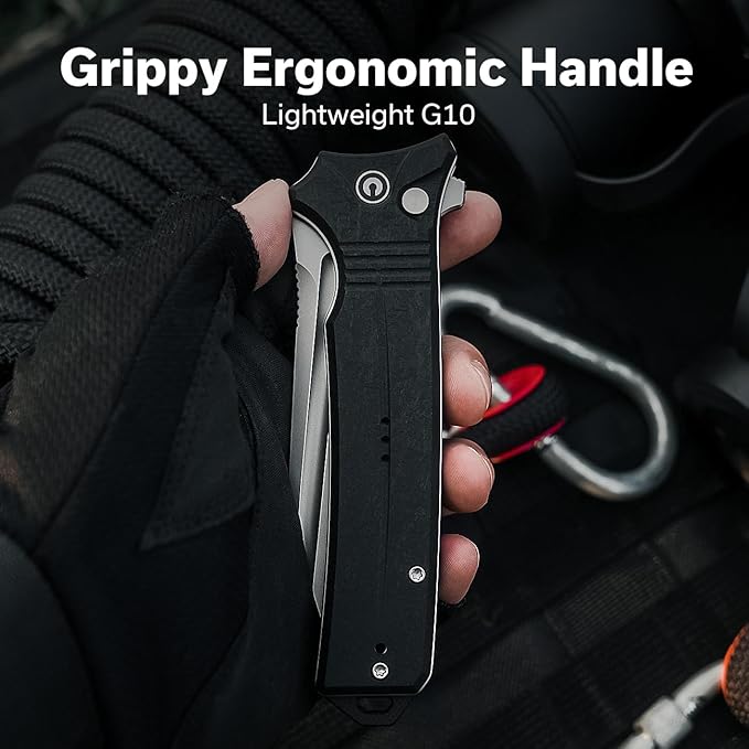 CIVIVI Neurohaptic Pocket Knife for EDC, Folding Knife with 3.74'' Nitro-V Blade G10 Handle