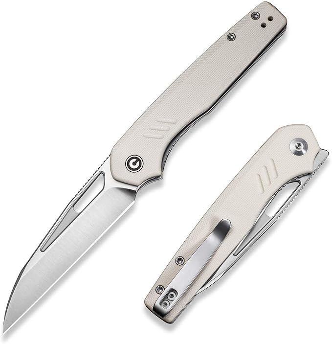 CIVIVI Guile Pocket Knife, Folding Knife for EDC, 3.25" Swedish 14C28N Blade G10 Handle with