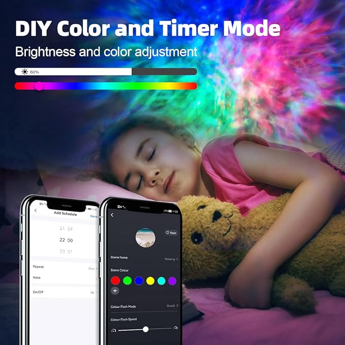 Star Projector, Galaxy Projector for Bedroom, Smart APP & Voice Control Galaxy lamp, Compatible