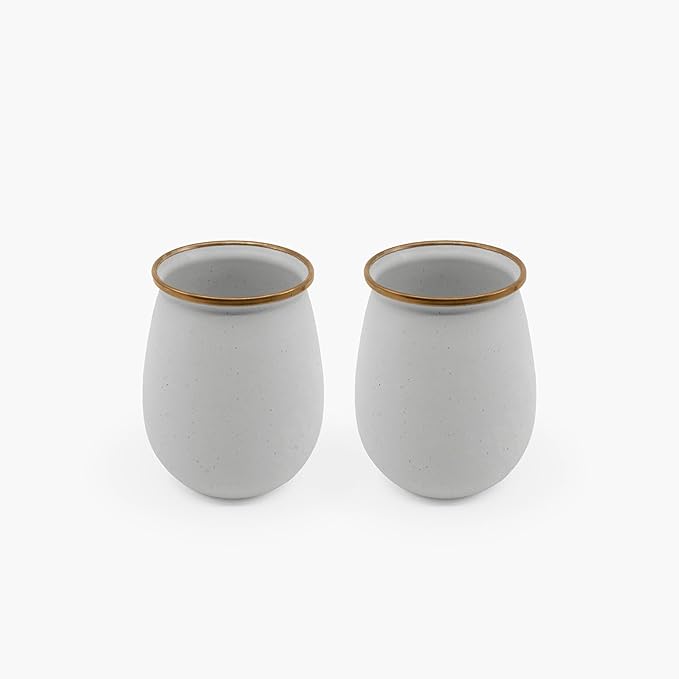 Barebones Enamel Tumblers Set of 2 - Vintage-inspired Design - Durable and Suitable for Outdoor